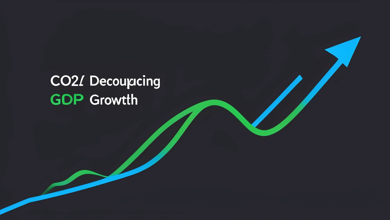 Visualisation du découplage CO₂ et PIB en France
